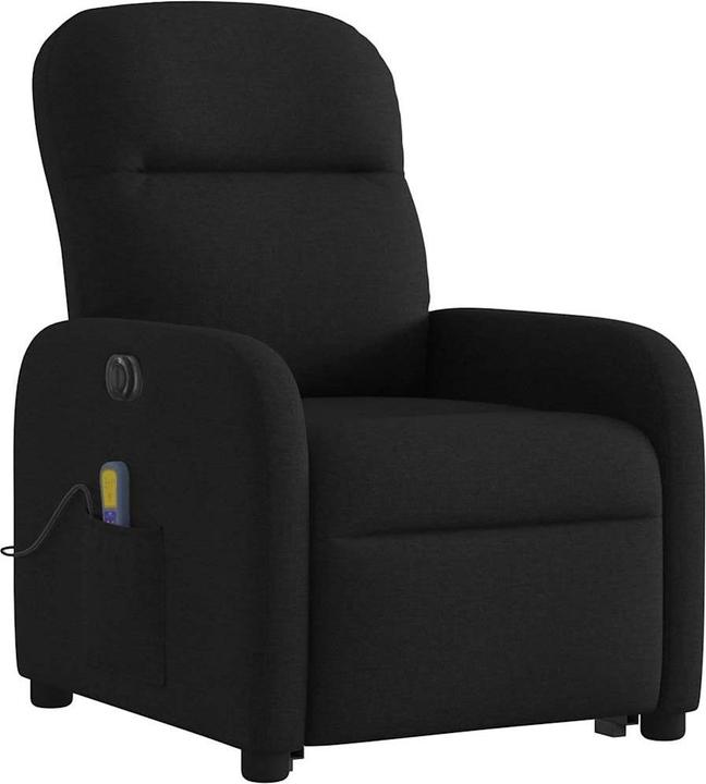 Actual product image VidaXL Massage chair with stand-up aid black fabric