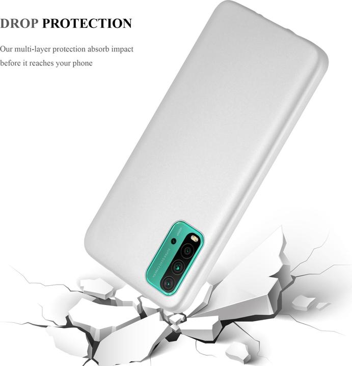 Actual product image Cadorabo TPU Matt Metallic Sleeve (Xiaomi Redmi 9T, Xiaomi Poco M3)