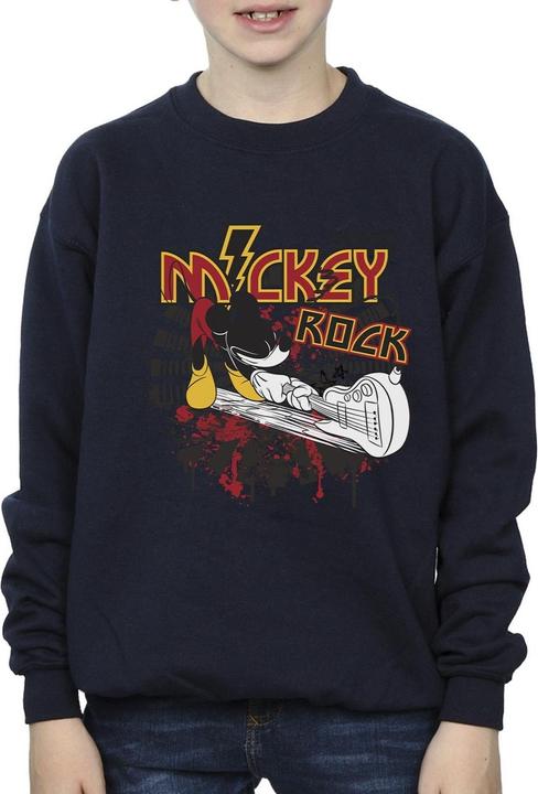 Actual product image Disney Boys Mickey Mouse Smash Guitar Rock Sweatshirt (128)