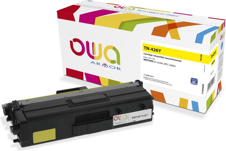 Actual product image Armor OWA OWA toner comp. Brother TN-426Y yellow 6.500 p. suitable for HL-L8360 - Tonereinh (Y)