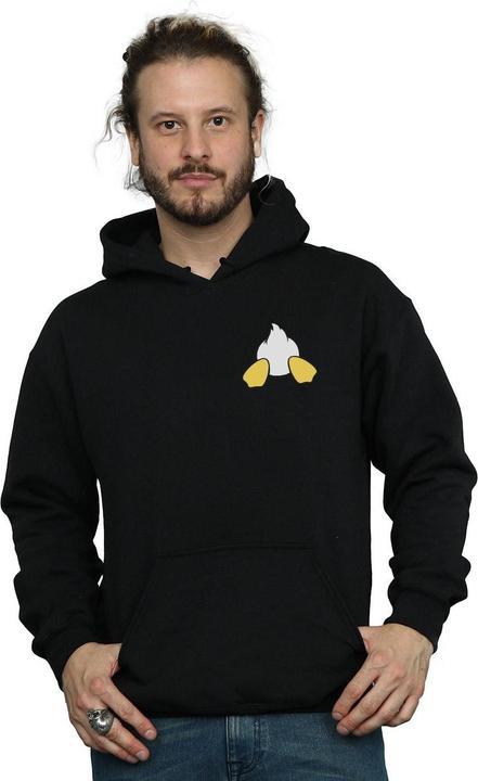 Actual product image Disney Mens Donald Duck Backside Breast Print Hoodie (M)