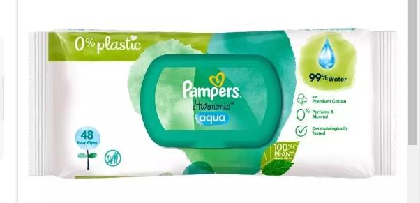 Actual product image Pampers Wet wipes Aqua Harmony (48 Piece)