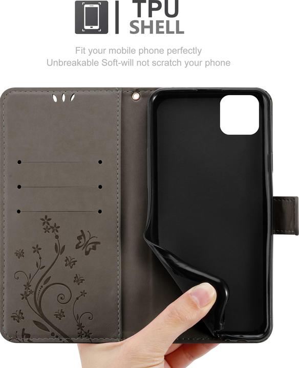 Actual product image Cadorabo Flower Book Cover (Huawei Y5p)