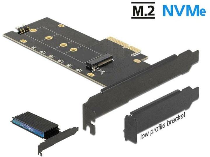 Produktbild Delock Host Bus Adapter PCIe x4 - M.2, NVMe, Key M, RGB-LED