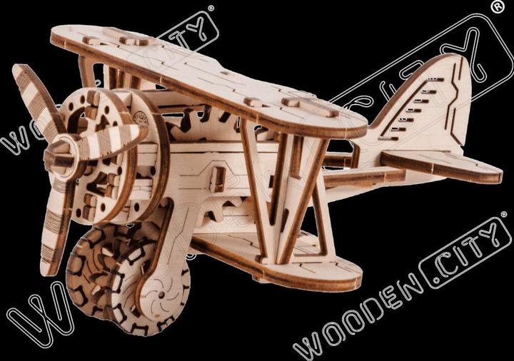 Produktbild WoodenCity Doppeldecker Flugzeug