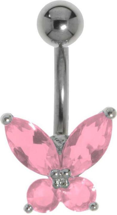 Actual product image Bijouteria Bellypiercing (Titanium, Crystal, Brass rhodium plated)