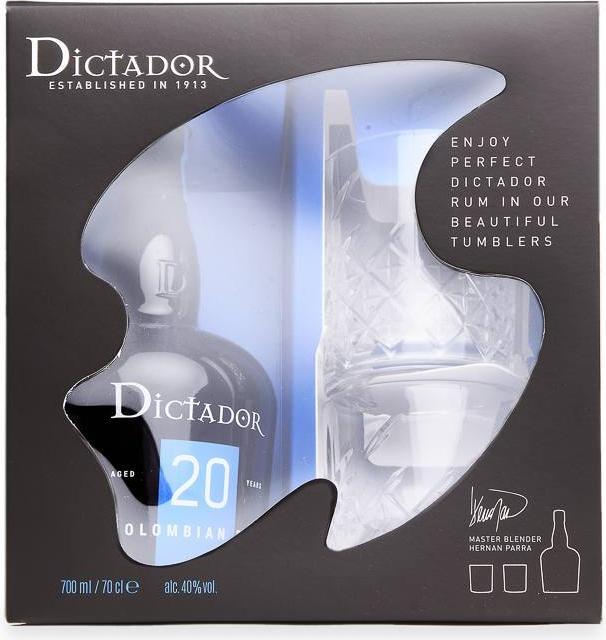 Actual product image Dictador 20 Years Distillery Icon Reserve Rum with case and 2 glasses (1 x 70 cl)