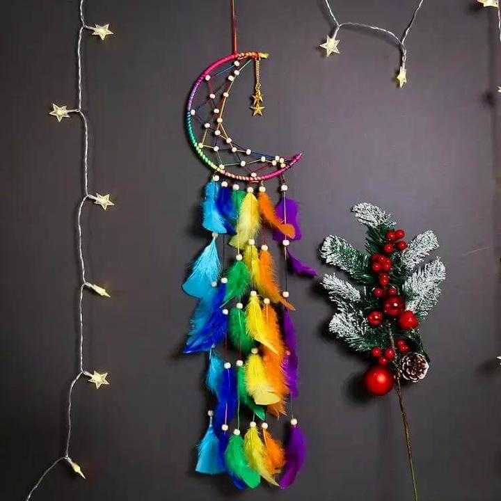 Image du produit Cover-Discount Attrape-rêves Dream Catcher Arc-en-ciel Lune (40 x 16 cm)