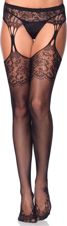 Actual product image Leg Avenue Tear Drop Garterbelt Stockings (One size)