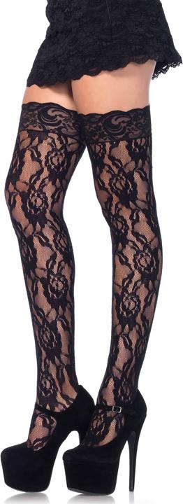 Actual product image Leg Avenue Rose Lace Stockings (One size)