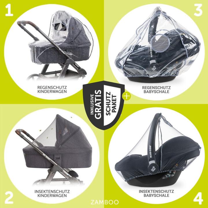 Produktbild Hauck 3in1 Kinderwagen-Set Walk N Care Air Trio Kinderwagen 3 in 1