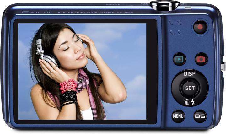 Actual product image Casio Exilim EX-Z550, 14MPixel, 4x zoom, HD movies, blue