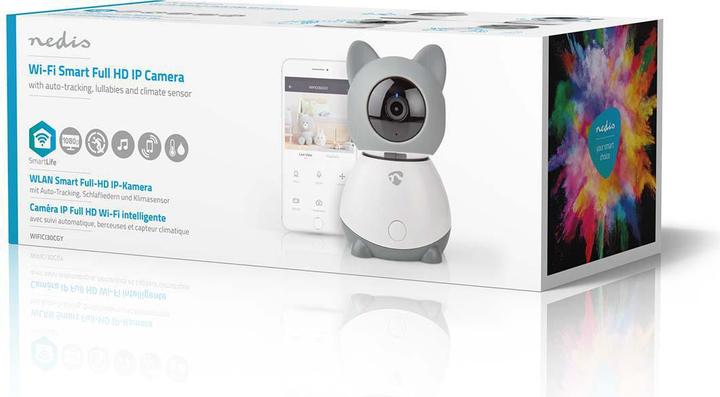 Actual product image Nedis WLAN Smart IP Camera WIFICI30CGY (1920 x 1080 Pixels)