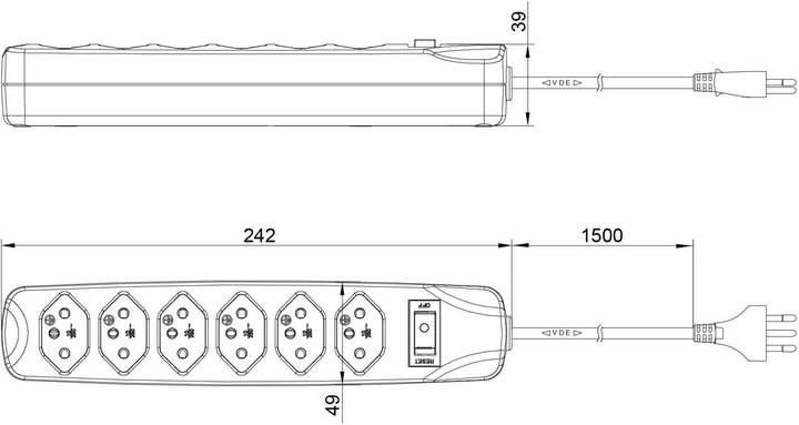 Actual product image Furber Connector strip (6 x, Type 13, 1.50 m)
