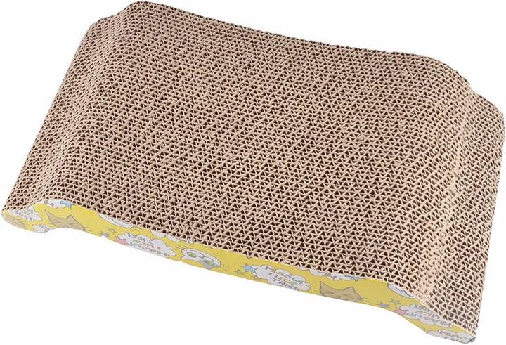 Immagine prodotto Natura Punto Tiragraffi per gatti in cartone stratificato, 43 x 22 x 8,8 cm (8.80 cm, Marrone, Colorato sul davanti)