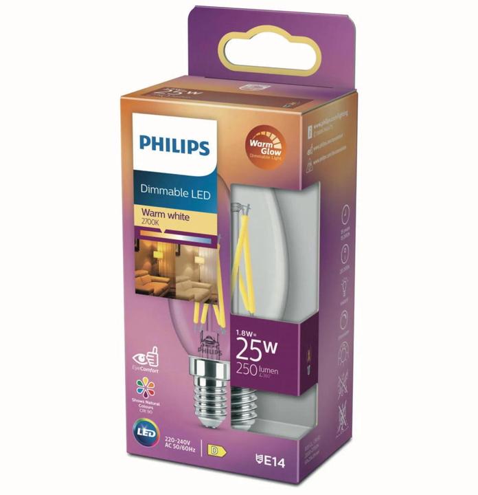 Immagine prodotto Philips Lampada (E14, 2.50 W, 340 lm, 1 x, D)