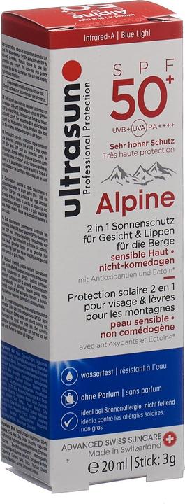 Produktbild Ultrasun Alpine (Sonnencreme Gesicht, Sonnenstick, SPF 50+, 20 ml, 40 g)