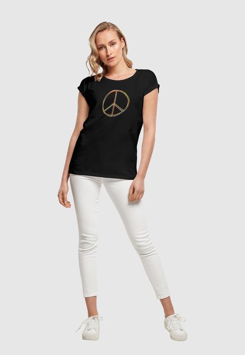 Produktbild Merchcode Peace Multicolor with Ladies Basic T-Shirt - 173337 (M)