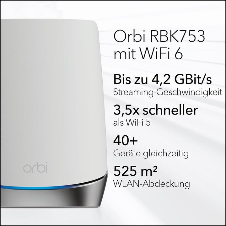 Immagine prodotto Netgear Sistema mesh Orbi WiFi 6 AX4200 (RBK753)