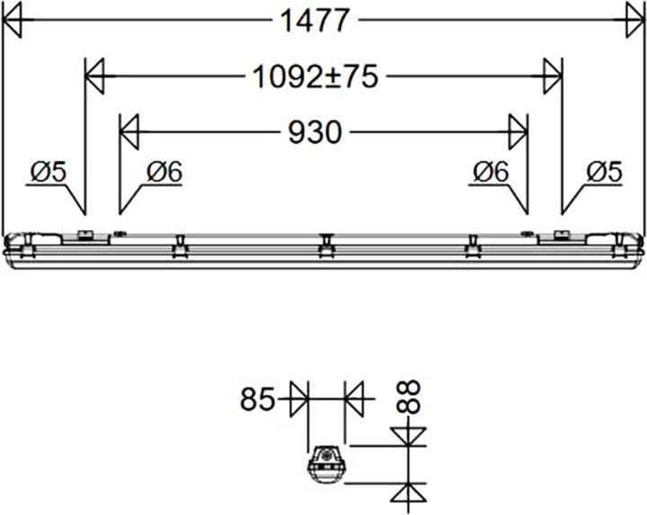 Produktbild Schuch 167 15L34G2/3 MA LED- 167030024Notleuchte LUXANO 2 29W 3710lm 167030024