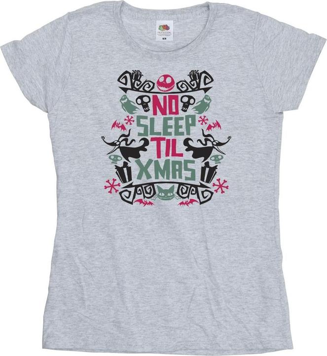Actual product image Disney Womens/Ladies The Nightmare Before Christmas No Sleep Til Xmas Cotton T-Shirt (M)