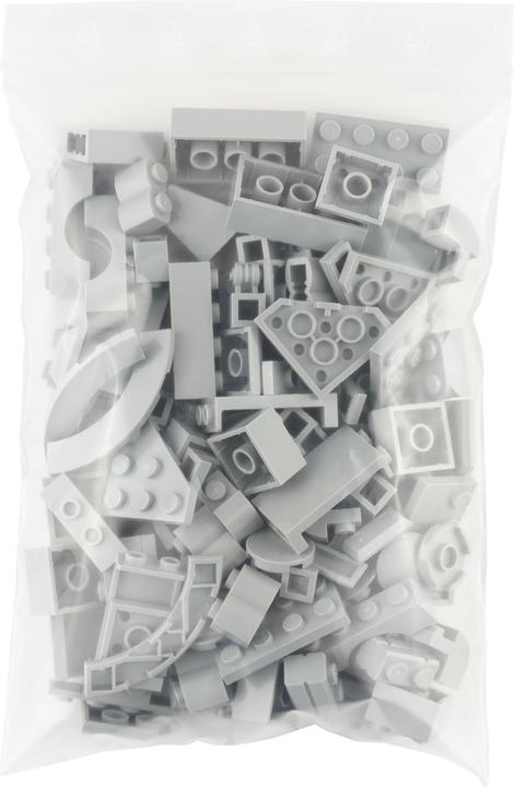 Produktbild LEGO Steine Hellgrau gemischt - 200 Stück - Light bluish grey bricks mix - NEU (LEGO Zubehör)