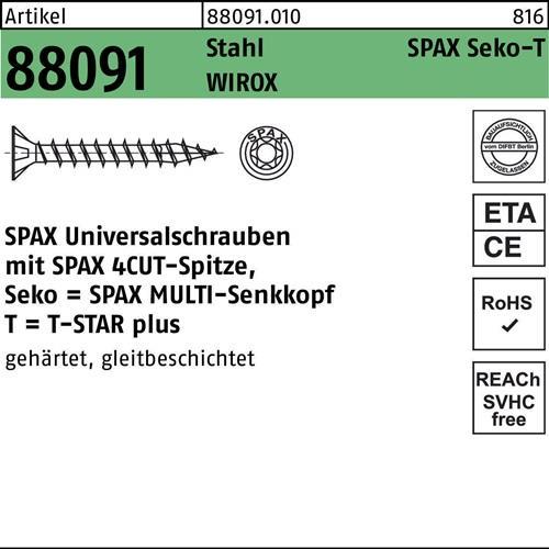 Energie-Label Spax Spanplattenschrauben SK T20 4,0x40 mm (1000 Schrauben pro Stück)