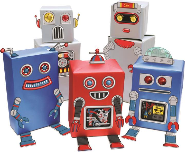 Immagine prodotto Luckies Robot carta da regalo Wrapping Paper (Scatola da regalo, 10 x)
