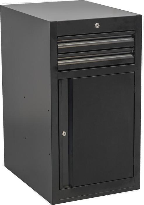 Immagine prodotto Unior Cassettiera, stretta, con anta e 2 cassetti 990NDD2-BLACK (65 cm, 87 cm)