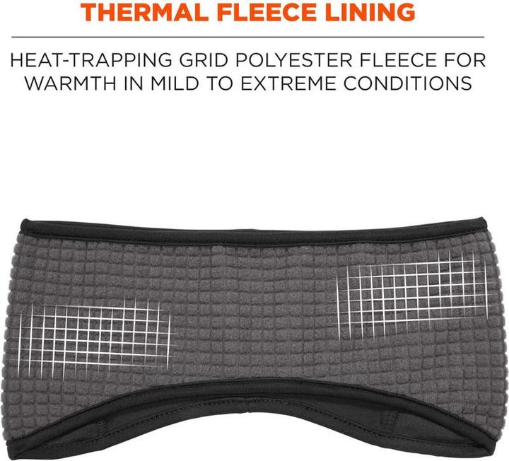 Image du produit Ergodyne Bandeau N-Ferno 6887, doublure en polaire, noir