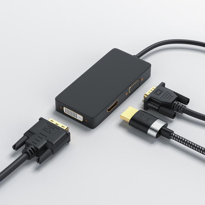 Immagine prodotto CSL Adattatore da DisplayPort a HDMI + DVI + VGA (DVI, HDMI, VGA, 10 cm)