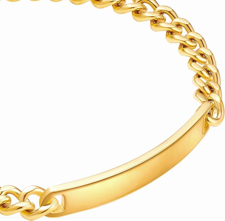 Produktbild True Rebels Herren Edelstahl Gelbgold - 34214 (19 cm, Edelstahl)