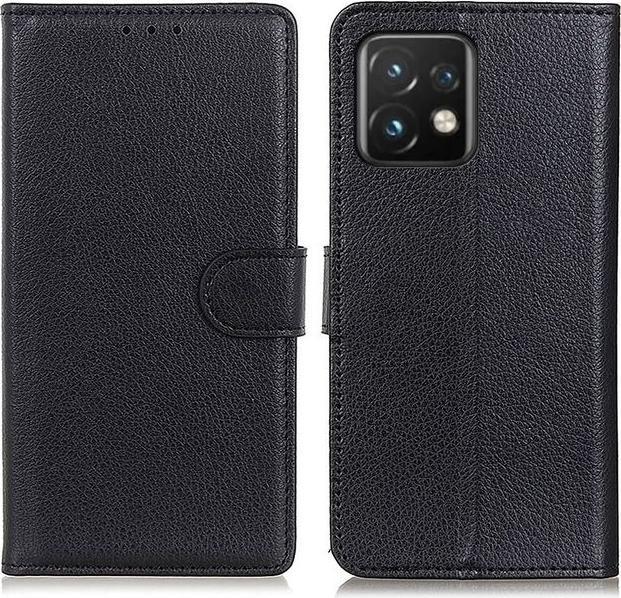 Actual product image MU Classic Litchi Leather Bookcover Series (Motorola Edge 40 Pro)