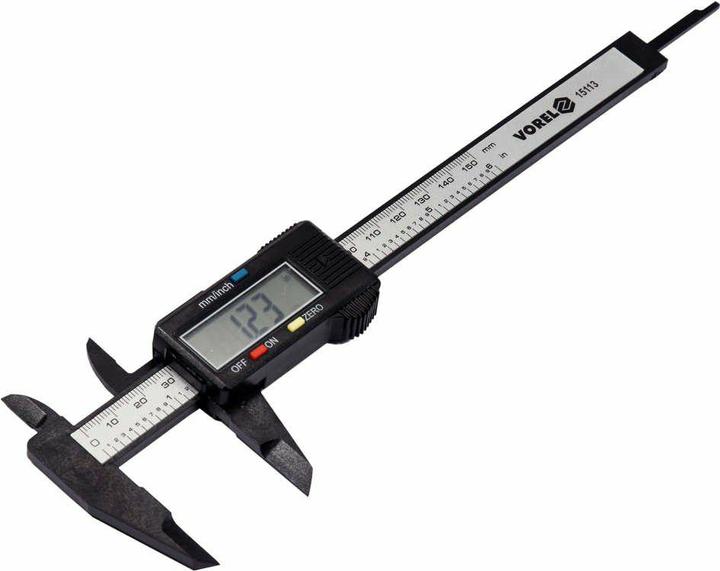 Actual product image Toya VOREL SUWMIARKA ELEKTRONICZNA 150mm / 0.01mm CARBON 15113 (15 cm)