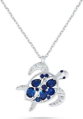 Immagine prodotto Brilio Argento - Collana placcata oro Tartaruga marina con zirconi blu NCL162YB