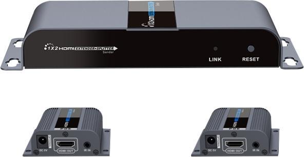 Actual product image Deltacoimp HDMI transmitter via Ethernet cable, 1080p in 60 Hz, up to 40 m, black