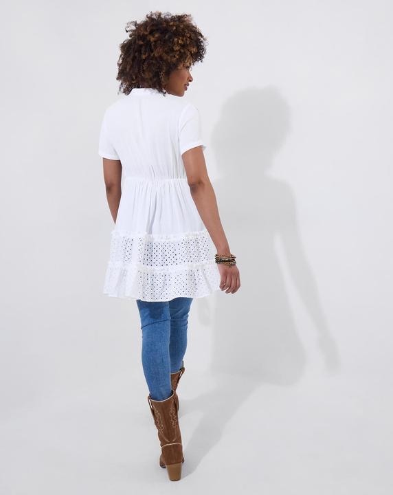 Produktbild Joe Browns Embroidered Bib Broderie Hem Cotton Tunic Dress (12)