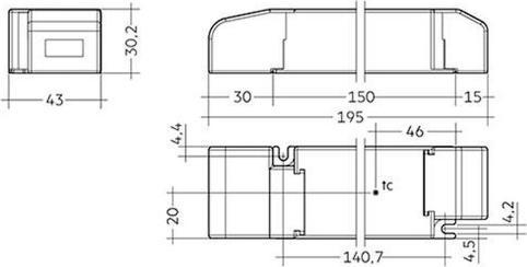 Image du produit Tridonic Alimentation d'installation gradable 24V 35W avec entrée DALI et push-dim