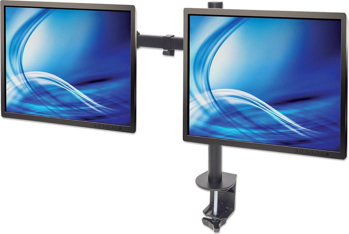 Image du produit Manhattan Bras de moniteur de table pour deux écrans 33 813 (Tables, 32")