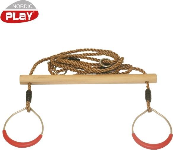 Actual product image NSH Nordic NORDIC PLAY Trapezgynge i trae med ringe (805-478)
