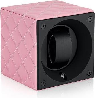 Immagine prodotto SwissKubik Watchwinder Leather Masterbox - rombo rosa / cucitura bianca