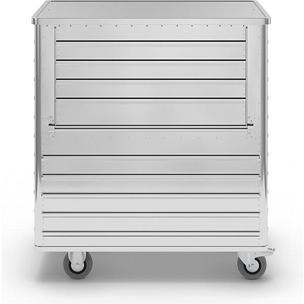 Immagine prodotto Gmöhling Carrello a cassetta in alluminio, pannello laterale ribaltabile (300 kg)