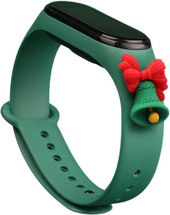 Hurtel Braccialetto di Natale per Xiaomi Mi Band 4 / Mi Band 3 Braccialetto di Natale in silicone verde (Materiale sintetico)