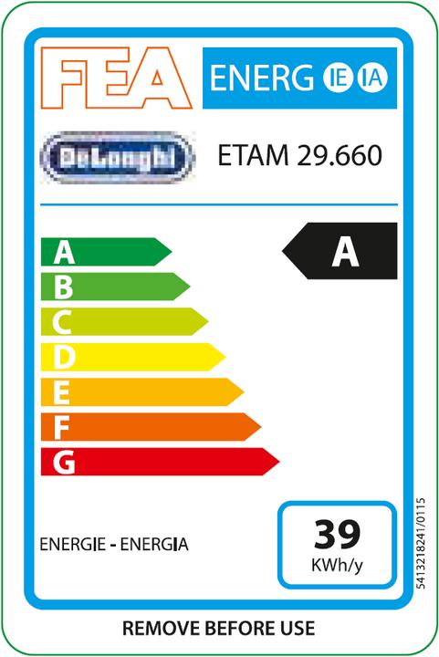 Energielabel De'Longhi Autentica