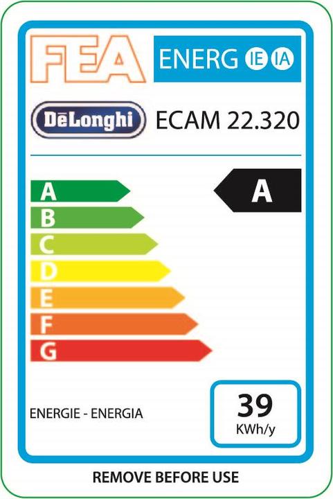 Energie-Label De'Longhi ECAM 22.320.SB Magnifica S Plus