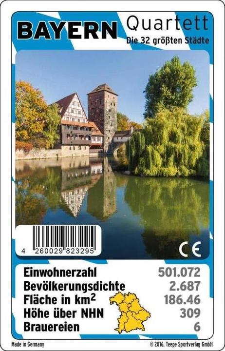 Productafbeelding ASS Altenburg 22182493 - Bayern-Quartett - kaartspel, voor 2-4 spelers, vanaf 4 jaar (DE uitgave) (Duits)