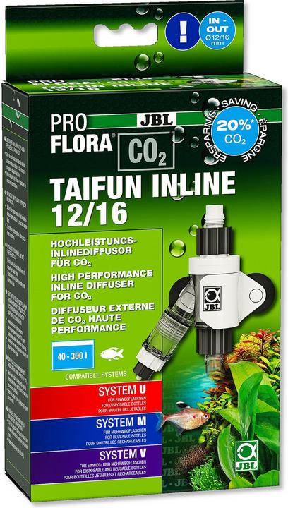 Image du produit JBL Aquaristik und Terraristik ProFlora CO2 Taifun Inline 12/16 Diffuseur direct haute performance