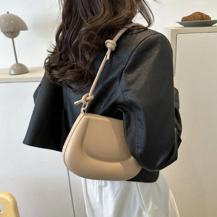 Image du produit Only-Bags.Store PU cuir sac à bandoulière couleur solide avant-bras Messenger Bag Crossbody Bags