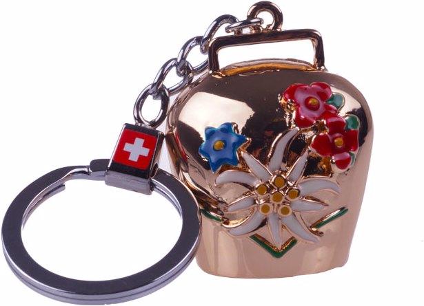 Produktbild TopSpirit SA Glocke gold mit Alpenblumen