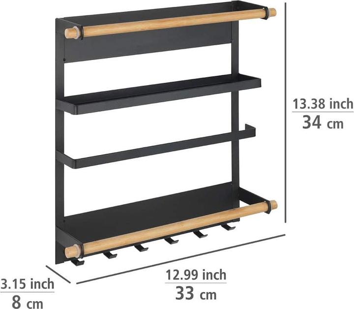 Actual product image Wenko Magnetic kitchen shelf Magna black